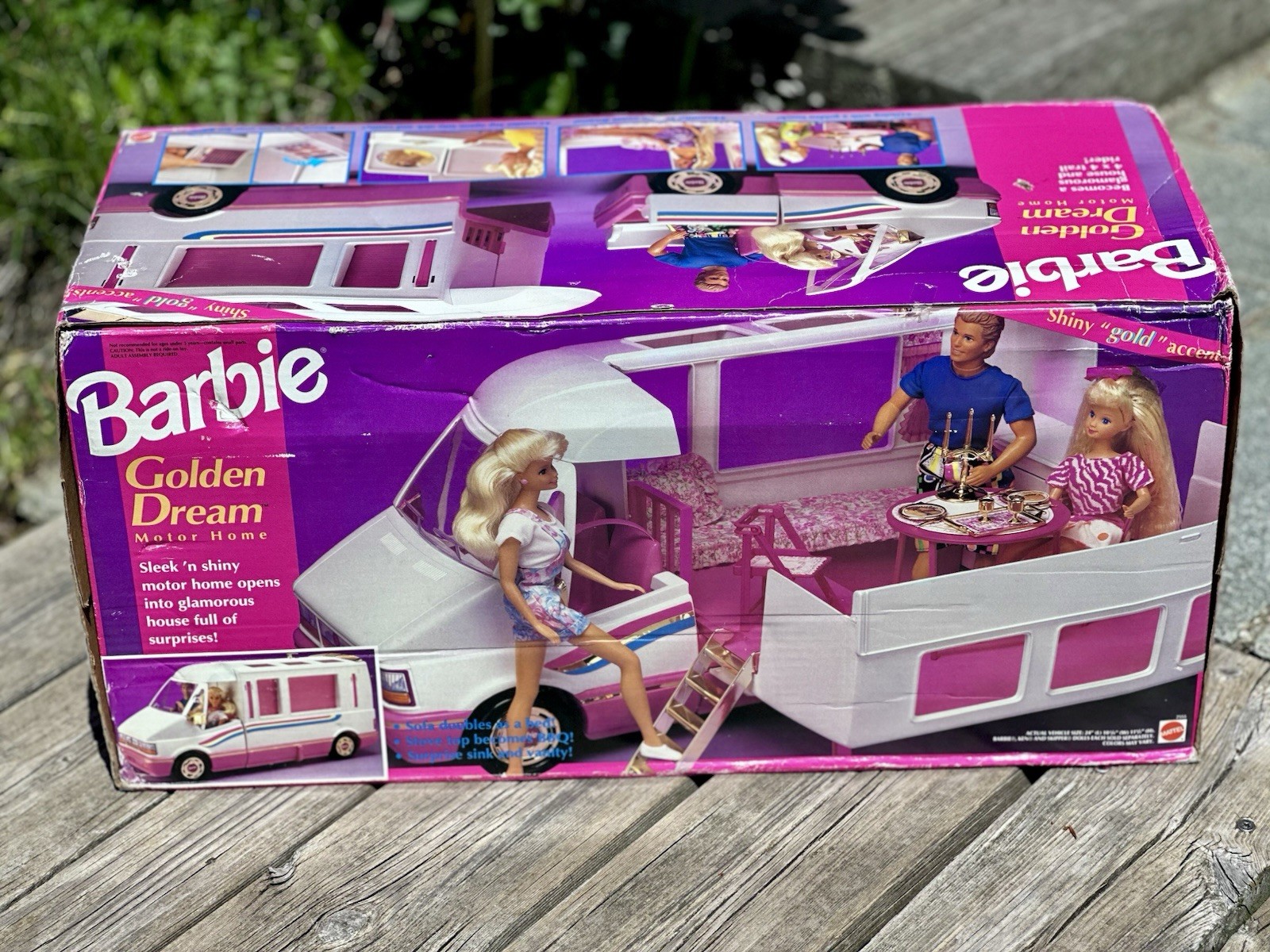 Barbie Golden Dream Motor Home Camping Car 1992 Ref 2555 Made In Mexico
