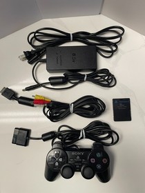 Sony PlayStation 2 PS2 Slim Console - Charcoal Black (SCPH-70012) Bundle