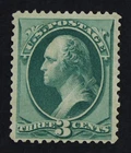 CKStamps: US Stamps Collection Scott#158 3c Washington Mint H OG Tiny Thin