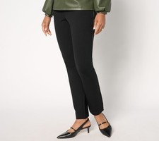 Belle by Kim Gravel Petite Ponte Bling Hollywood Waist Pant Black 12 New