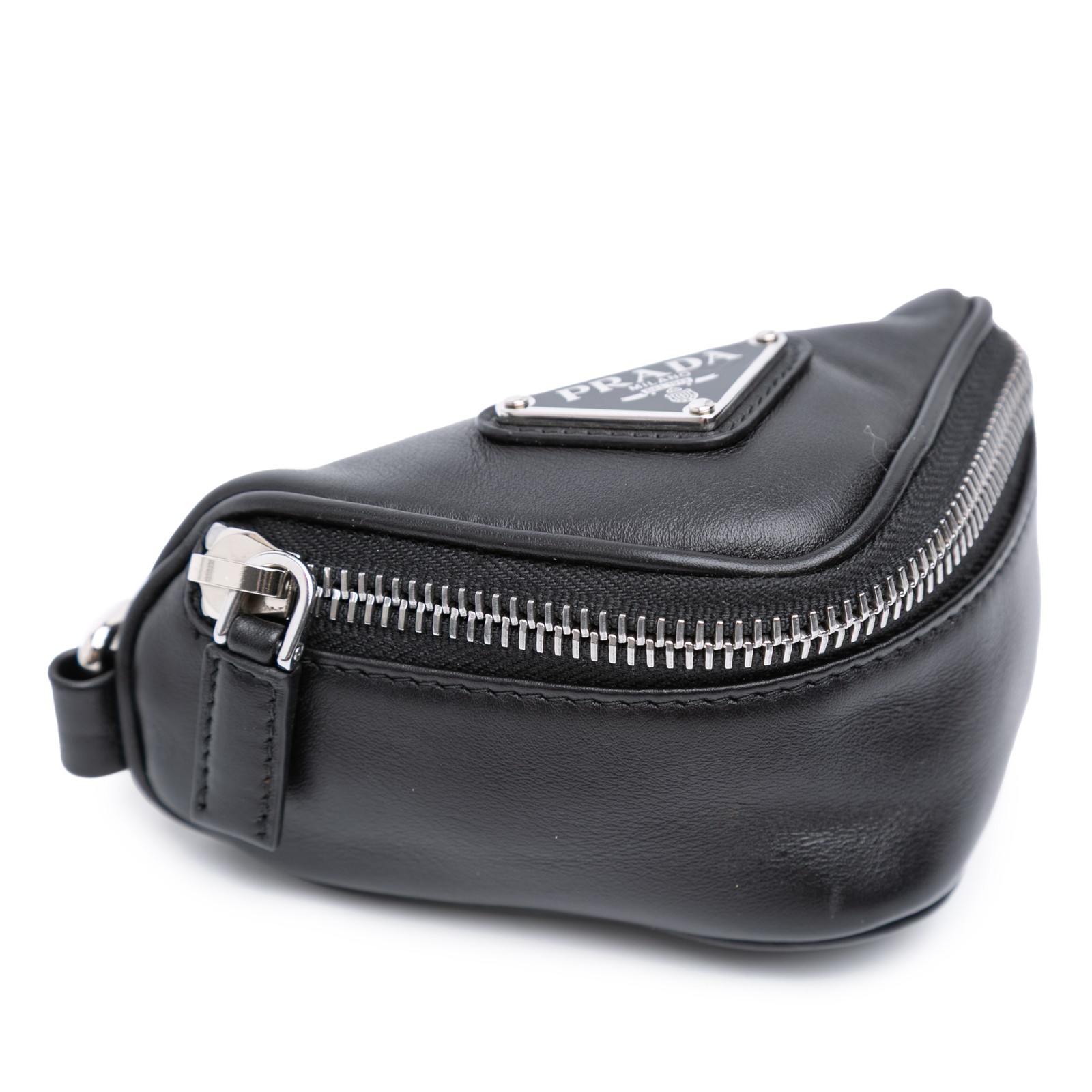 Authenticated Prada Mini Soft Nappa Triangle Pouc… - image 7