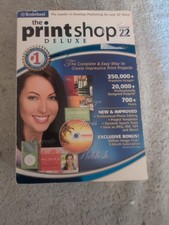 NEW Broderbund The PrintShop Version 22 Deluxe 4 CDs  Manual FREE SHIP