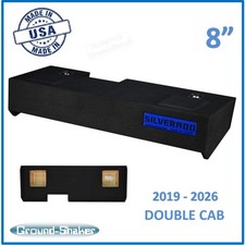 Chevy Silverado 2019-2026 Double Cab 8" Dual Solo Baric Subwoofer Enclosure