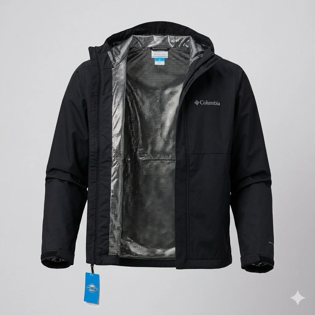 Columbia Omni-Tech Hikebound Jacket Youth XXS Black Waterproof NWT