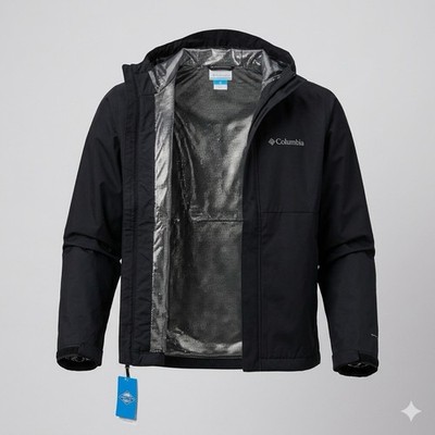 Columbia Omni-Tech Hikebound Jacket Youth XXS Black Waterproof NWT