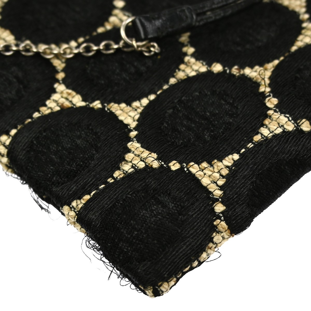 BUYIT PRADA BLACK CANVAS SHOULDER BAG 110 NQ03475 thumbnail 5