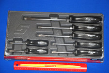 Snap-on New Ships For Free 7 Pc Black Hard Grip Combo Screwdriver Set Sddx70a