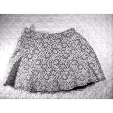 Babydoll mini black lace goth flare floral skirt medium 90s Y2K vibes whimsigoth