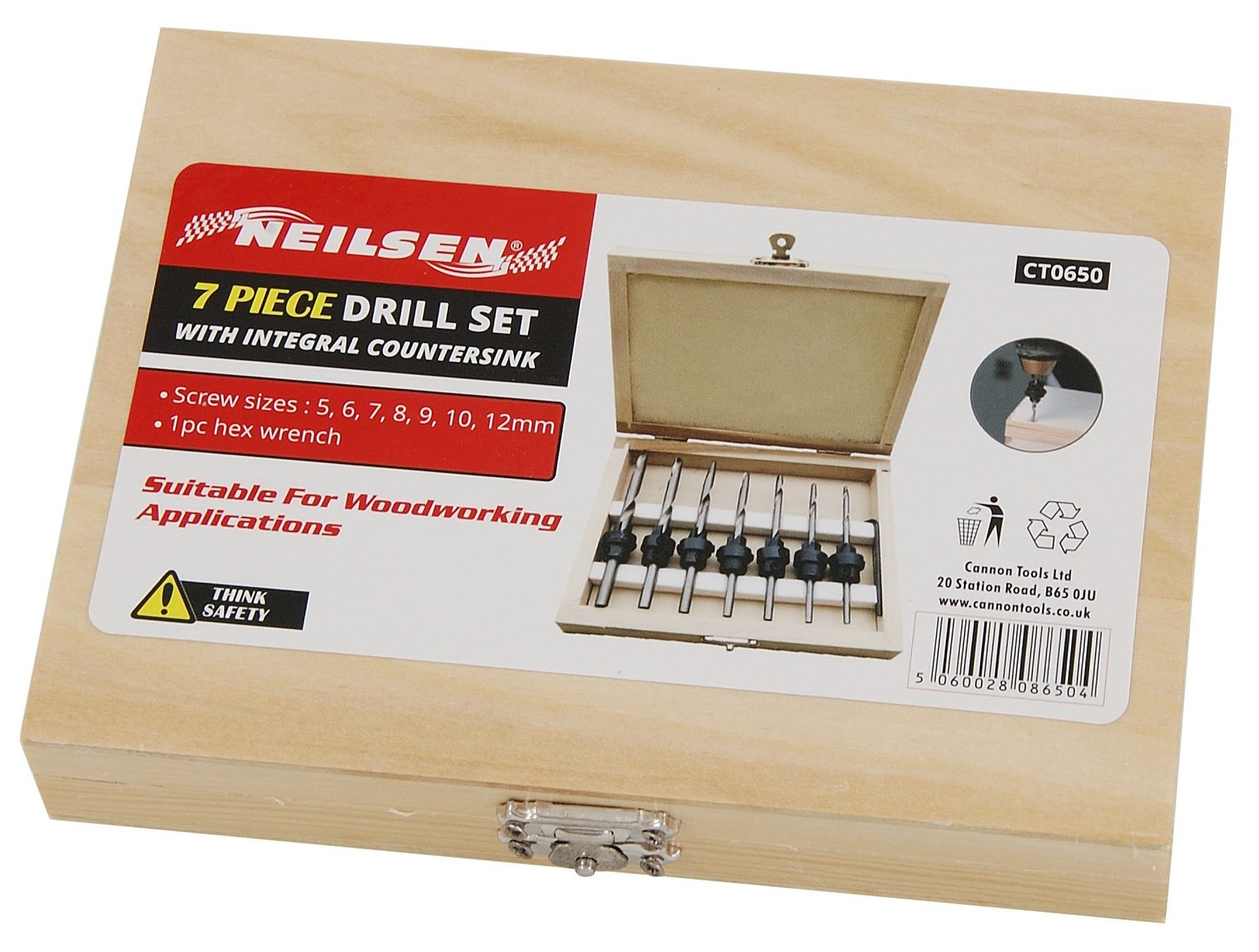  - 7Pc Countersink Drill Bit Set Hss Screw Pilot Hole For Plastic Wood Bits 0650 - Image 4