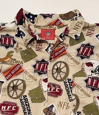 NFL ARIZONA Cardinals Button Shirt-L-Colorful Arizona Motif Tapestry-Rayon