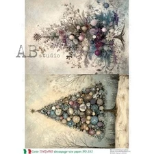 Button Christmas Tree | A4 Rice Paper | Paper for Decoupage | AB Studios