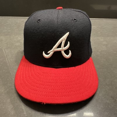 Vintage Atlanta Braves Hat Diamond 59/50 New Era Pro Model Fitted Wool Cap 7 1/8