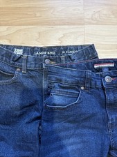Boy  s Jeans Size 10 Lot of 2 Tommy Hilfiger  Lands End Elastic Waist