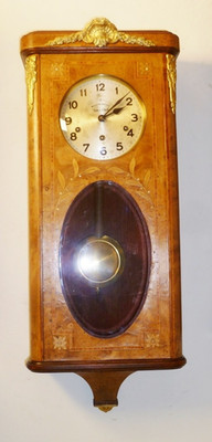 Wanduhr Pendeluhr Regulator, Westmister Melodie und Schlag, Gustav Becker intakt