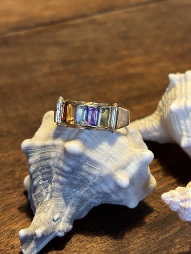 Antik Ring, Damen Ring echte Edelsteine Gold 585 Regenbogen - Bild 11 von 15