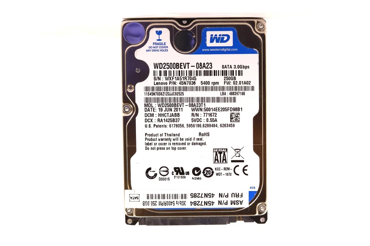 Disco Rigido Interno 1TB 2.5'' SATA Per Lenovo G580 2689 E Altri - Nuovo