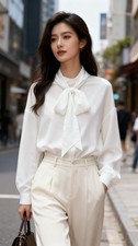 2026 spring hot sales runway show fashionable classy Silk shirt SMLXLXXL