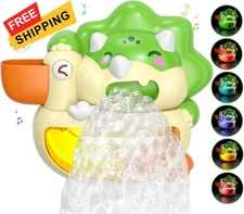 Lehoo Castle Bath Bubble Machine, Light Up Musical Toys for... 