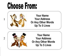 30 Chip and Dale Personalized Address Labels