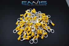 10-12 GAUGE VINYL RING 3/8 CONNECTOR 25 PK CRIMP TERMINAL AWG WIRE SUV CAR