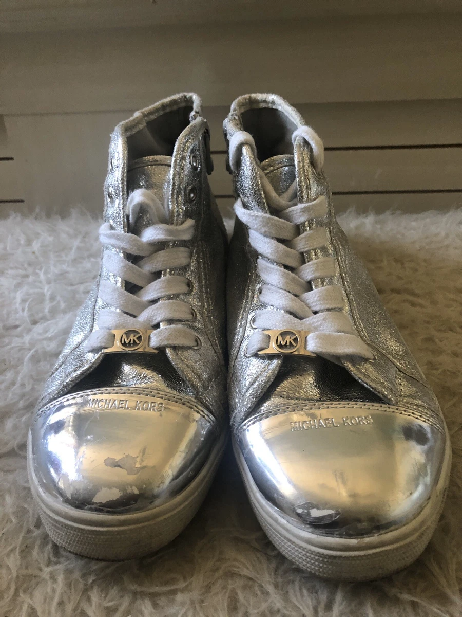 Michael kors white on sale high top sneakers