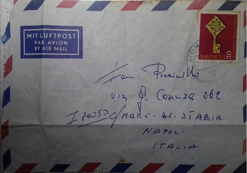 STAMP on travel letter JULY 1969 GERMANY BUNDESPOST