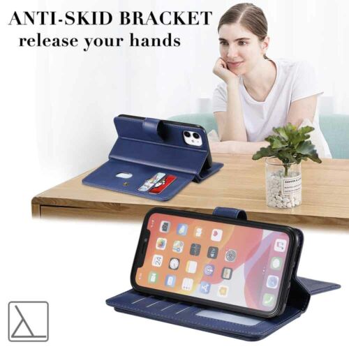 10 Card Holder Wallet Leather Case Cover For iPhone 11 Pro Max XS XR 6s 7 8 SE 2 - Picture 4 of 43