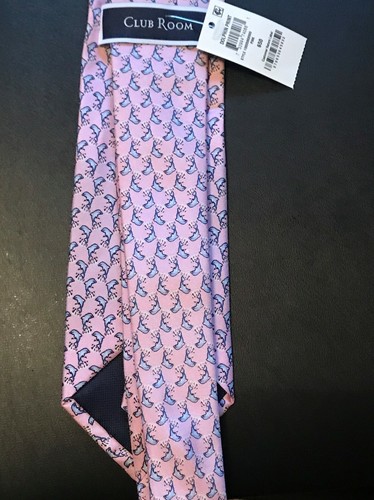 Corbata hombre rosa con estampado de delfines - Imagen 4 de 4