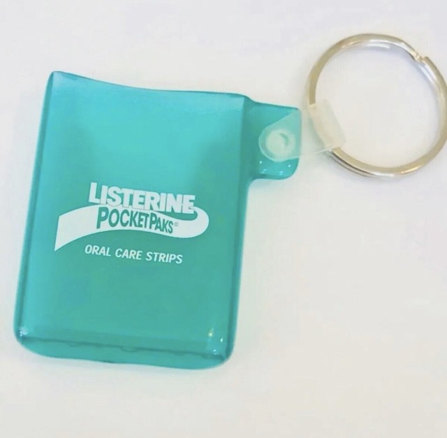 LISTERINE Pocket Pak Holder Keychain Mouth Strips Holder Green eBay