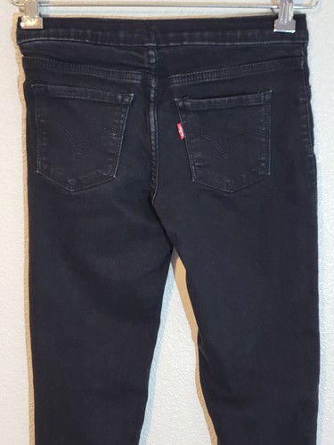 levis strauss pull on jeans girls size 10 jegging stretch adjustable waist black - Picture 5 of 8