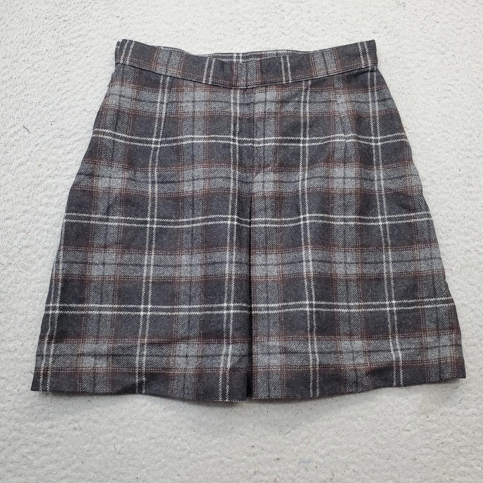 Saia feminina United Colors Of Benetton linha A 42 multi xadrez forrada com zíper de ventilação - Imagem 2 de 4