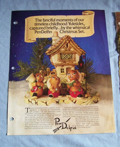 Pendelfin 2 GLOSSY ADVERTISING SHEETS CHRISTMAS SCENE & KITCHEN & MORE - Bild 2 von 3