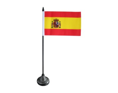 Tischflagge Spanien mit Wappen spanische Tischfahne 10x15cm