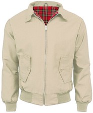 Men’s Classic Blouson Jacket Retro Mod Style Zip Front Tartan Lined Casual Coat