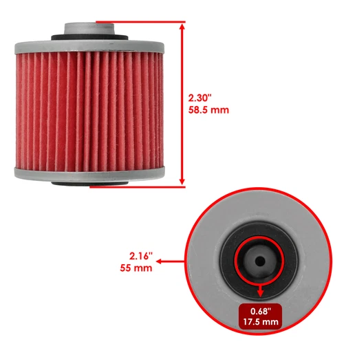 for Yamaha YFM600 Grizzly 600 1998 1999 2000 2001 Oil Filter 3-Pack - Afbeelding 2 van 8