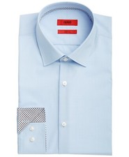Hugo Hugo Boss Red Label Men's Pastel Blue Koey Easy Iron Slim Fit Dress Shirt
