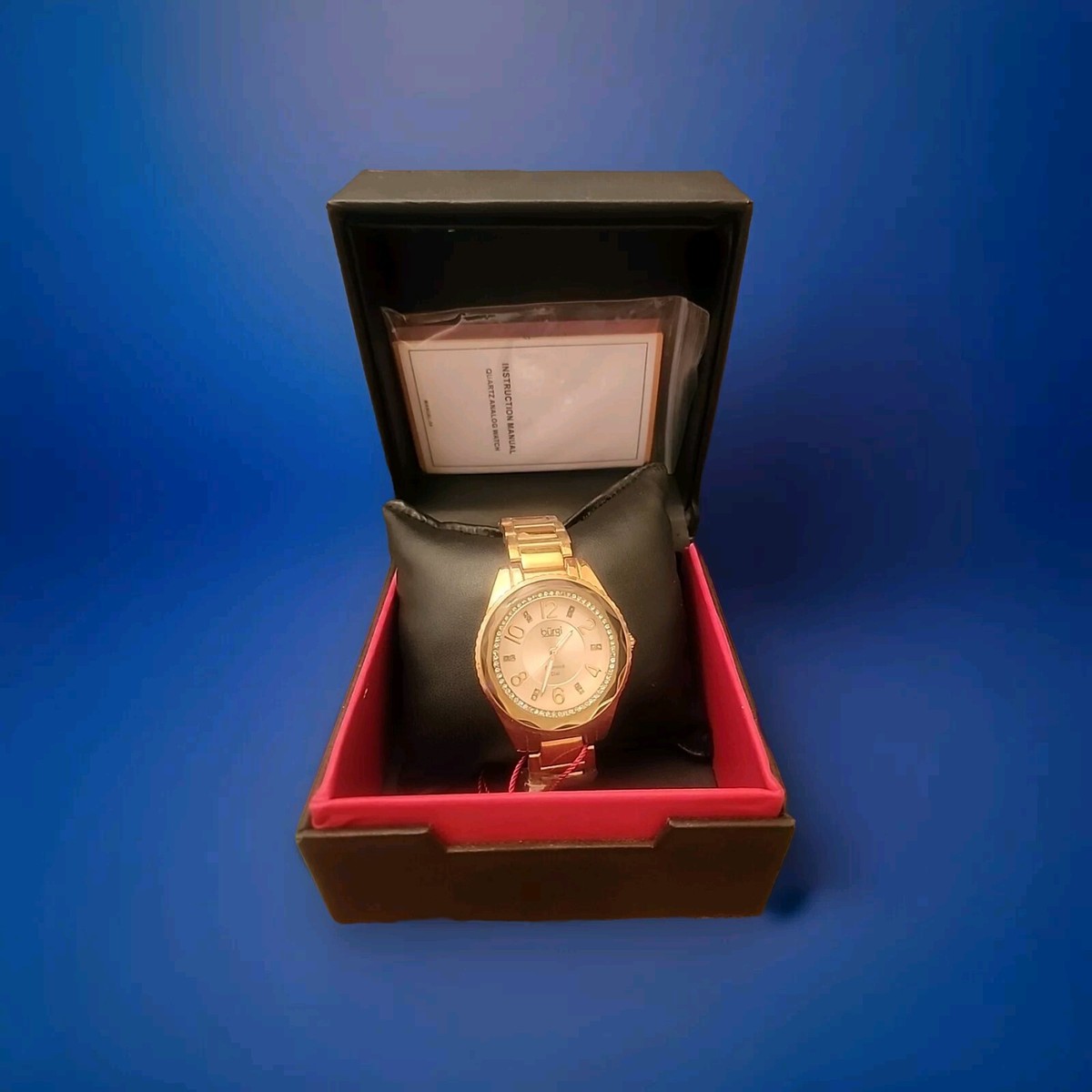 NWT Burgi Quartz Rose Gold-tone Diamond Bracelet Ladies Watch Burgi Ladies Diamond Dial BUR139RG Crystal CZ Rhinestone  main image 4