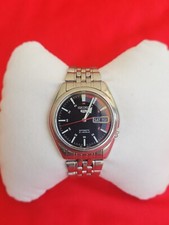 Vintage Seiko 5 Automatic Rally Range Racer Stainless Steel Men's Wrist Watch