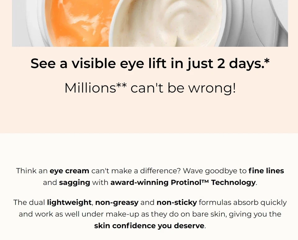 3 x Avon Anew Platinum (was Clinical) Lift & Tighten Dual Eye System PROTINOL - Image 4 of 4