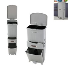 Waste Storage Bin Recycling Bin Pedal Dustbin Portable Kitchen Vertical Station