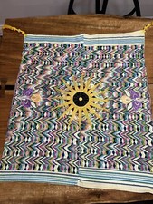 Vintage Beautiful Gautemala Embroidery Tapestry Textile Wall Hanging