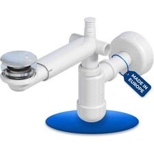 LAXARA Teleskop Siphon für Waschbecken – Raumsparsiphon Waschtisch Verstellbar