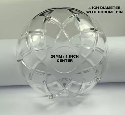 ASFOUR CRYSTAL 30% LEAD Asfour Crystal Bobeche for Chandelier 4in Candlesticks & Candelabras-5-Side hole