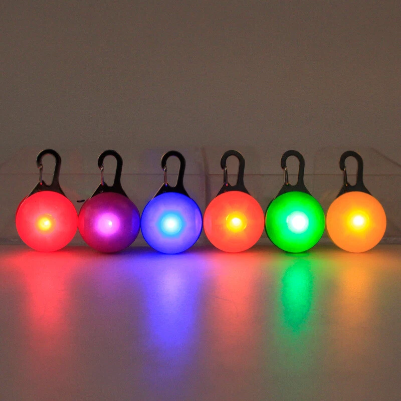 Waterproof Pet Dog Cat Collar LED Luminous Light Night Safety Clip Tag Flashing - Image 2 of 4