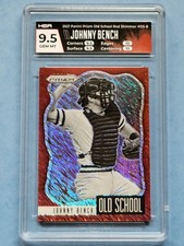 JOHNNY BENCH 2021 Panini Prizm Shimmer FOTL HGA GEM MT 9.5 POP 1 Jersey # 5/7