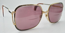 Vintage Optique Elegence Lynn Black Gold Oval Metal Sunglasses FRAMES ONLY