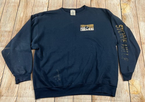 Vintage 90s Distressed Stone hill Winery Missouri Sweatshirt Size XL