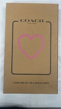 COACH Neon Heart Shaped Lamp “Light Me Up. I’m A Neon Light”  F84619