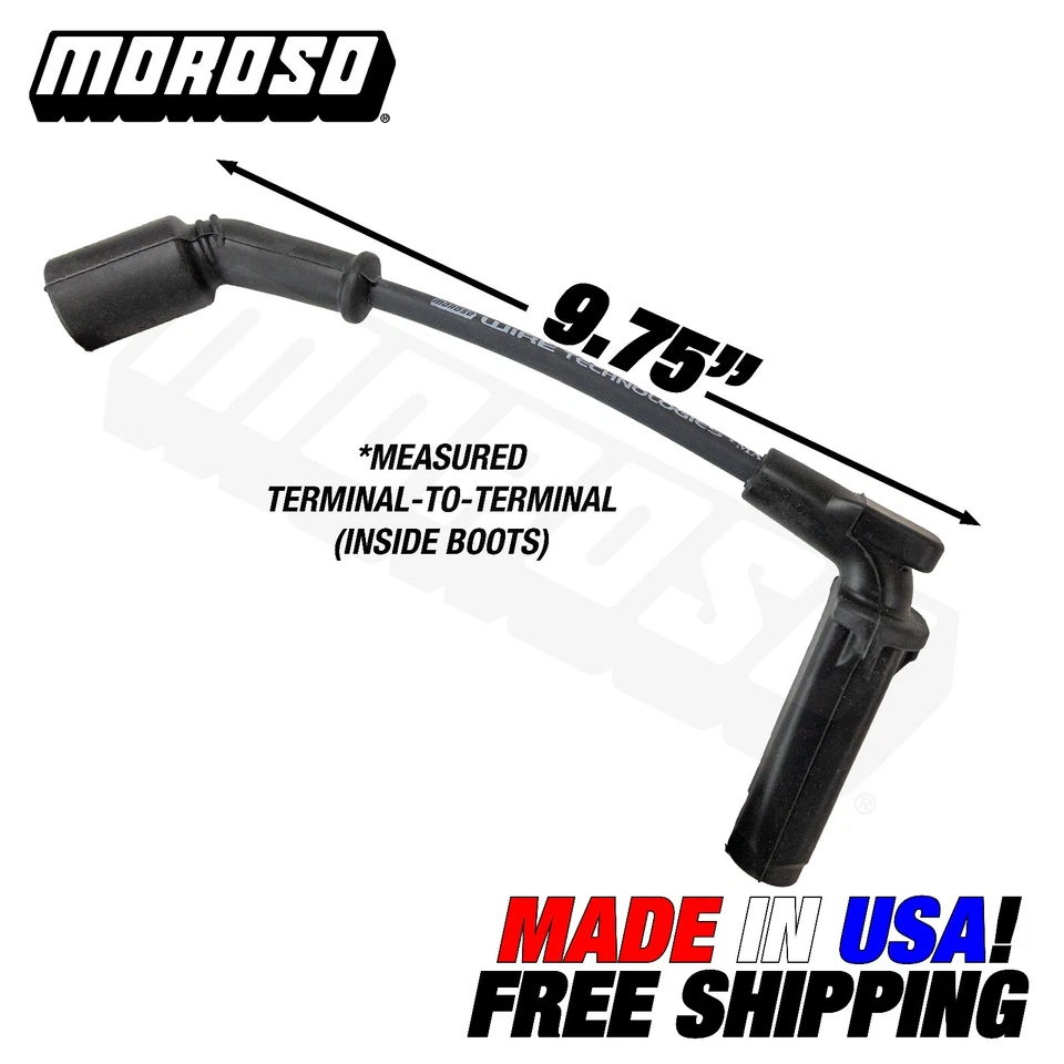 LS SPARK PLUG IGNITION WIRE MOROSO 9.75" CHEVY GMC CADILLAC 4.8L 5.3L 6.0L 6.2L - Image 2 of 4