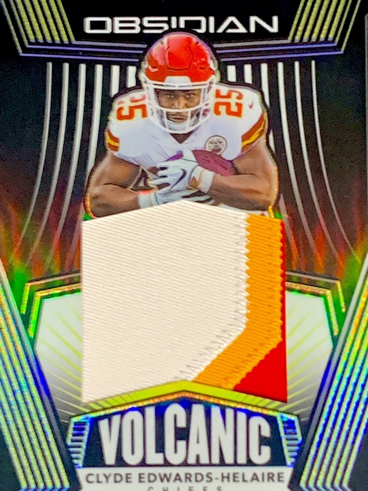 CLYDE EDWARDS-HELAIRE 2021 OBSIDIAN ROOKIE PATCH DUAL JERSEY MATCH #25/25 1/1 RC - Image 2 of 4